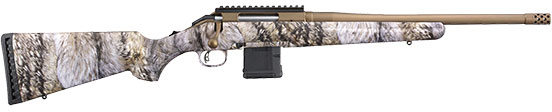 Ruger American Yote Bolt Action Rifle 36918, 223 Remington/5.56 NATO, 16.13", Yote Camo Stock, Burnt Bronze, 20 Rd