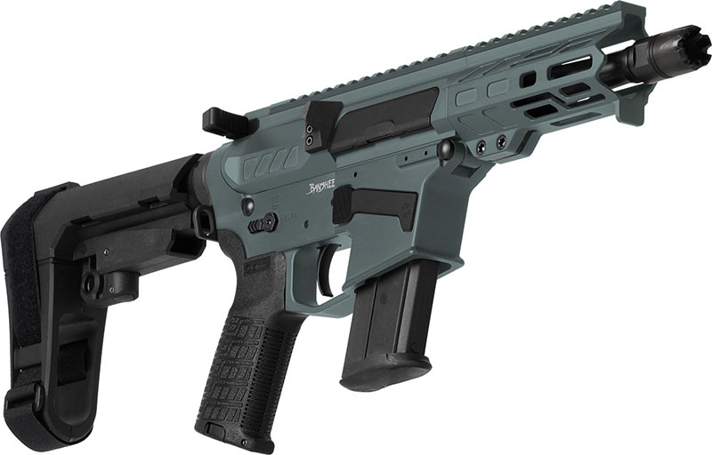 CMMG Banshee MK57 Pistol 57ABCAD-CG, 5.7x28mm, 5", CMMG RipBrace, Charcoal Green Cerakote Finish, 20 Rds
