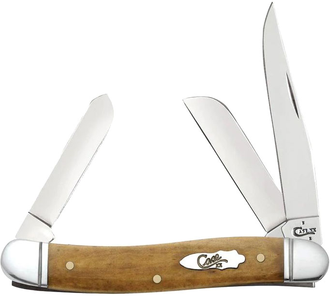 Case Smooth Antique Bone Medium Stockman Pocket Knife (58185)