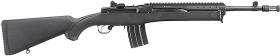 Ruger Mini-14 Scout Compact Rifle 5831, 223 Remington, 16.5 in, Black Synthetic Stock, Blue Steel Barrel Finish