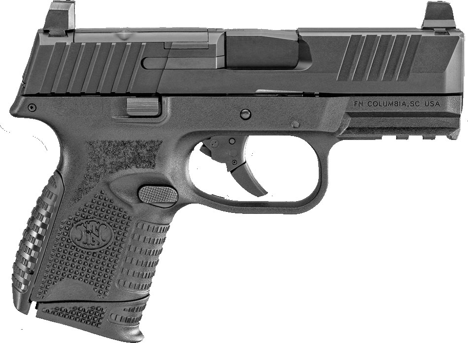 FN Herstal 509 Compact MRD Pistol 66100572, 9mm, 3.7 in, Black Polymer Grip, No Manual Safety, Black Finish, 10 Rd