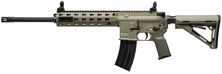 Heckler & Koch MR556-A1 AR-15 Rifle 81000276, 223 Remington/5.56 Nato, 16.5 in, FDE Synthetic Adjustable Stock, FDE Finish
