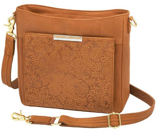 Gun Tote'n Mamas Slim Cross Body Bag, Tan Leather (GTM-98/DBTN)