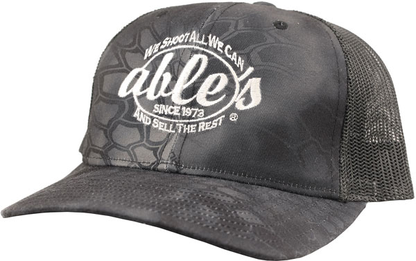 Able's Mesh Cap Typhoon Camo, Black Mesh (ACTYB)