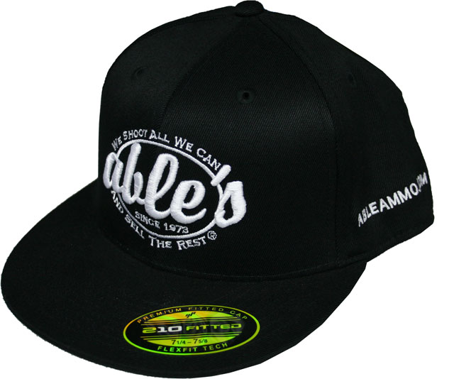 Able's Flex Fit Cap w/Flat Bill Black (7 1/4 - 7 5/8), Large - Able Ammo