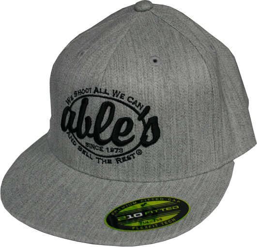 Able's Flex Fit Cap w/Flat Bill Light Grey (6 7/8 - 7 1/4), Small
