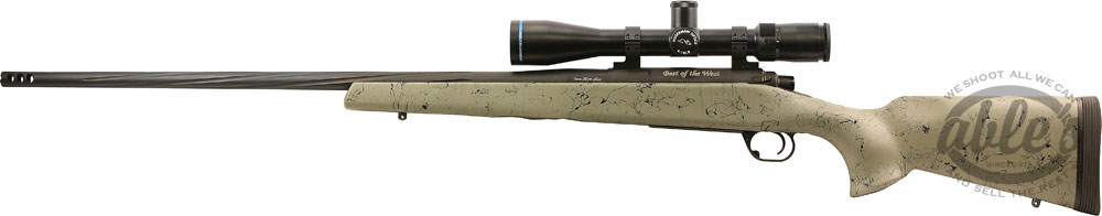 Best of the West Mountain Hunter Series Package BWC00342, 7mm Rem Mag, 26", Green w/Black Web Stock, Cerakote Black Finish, 3 Rds