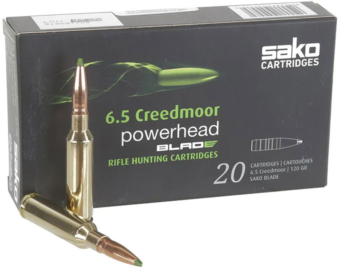Sako Powerhead Blade Rifle Ammunition C633657HSA10X, 6.5 Creedmoor, Lead Free Polymer Tip, 120 GR, 2953 fps, 20 Rd/bx