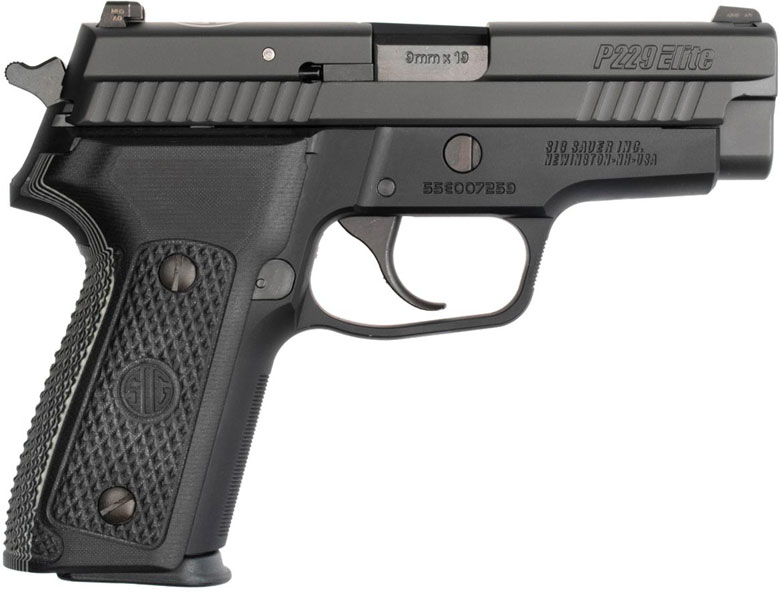 Sig P229 Classic Carry Elite Pistol E299CCLGCY, 9mm, 3.9 in, G10 Grip, Black Finish, Night Sights, 13 Rd