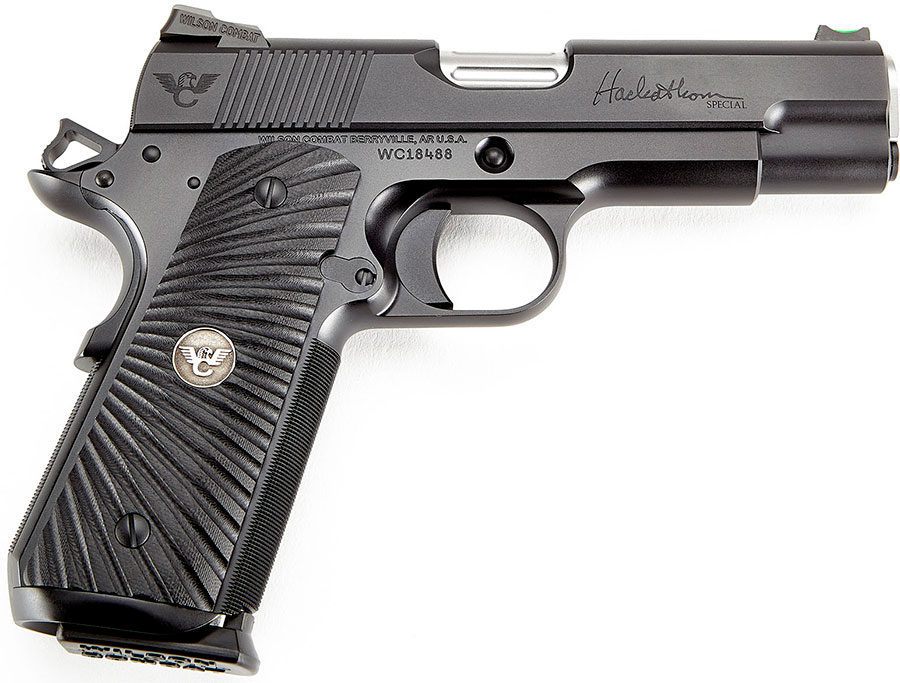 Wilson Combat Hackathorn Special Commander Pistol HACK-COM-45, 45 ACP, 4.25", G10 Starburst Grips, Armor-Tuff Finish, 8RD