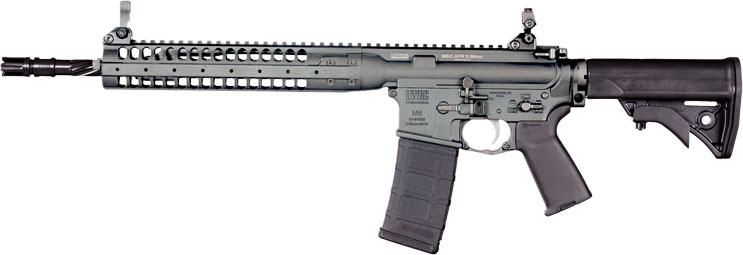 LWRC Individual Carbine SPR ICR5PG16SPR, 5.56mm NATO, 16.1 in, Magpul MIAD Stock, Premier Grey Finish, 30 Rd