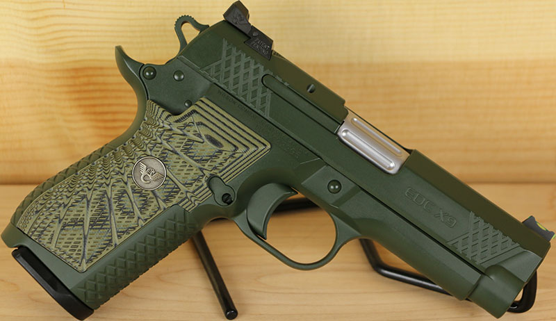 Wilson Combat EDC X9 Pistol EDCXCP9GRN, 9mm, 4 in, G10 Composite Grip, Green Finish, 15 Rd