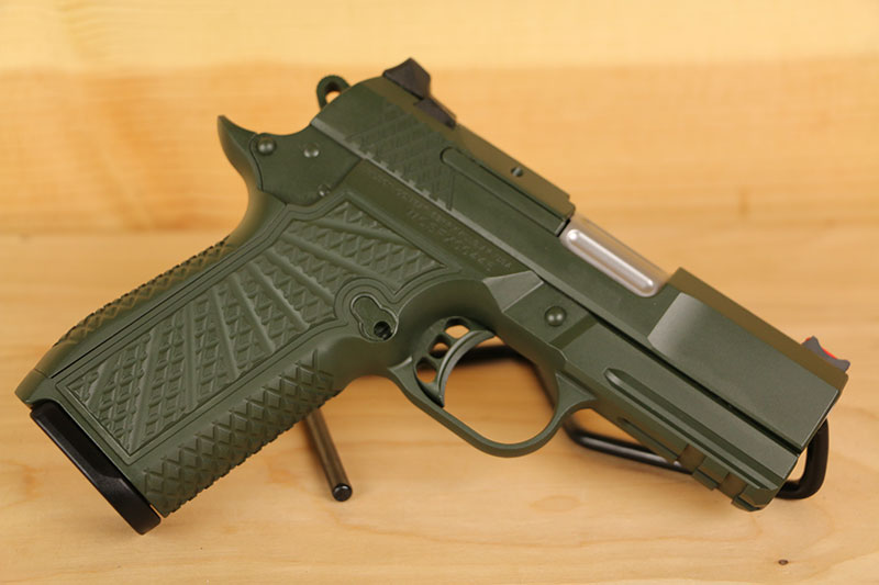 Wilson Combat SFX9 Light Rail Pistol SFX9CPR3GRN, 9mm, 3.25 in, G10 Composite Grip, Green Finish, 15 Rd