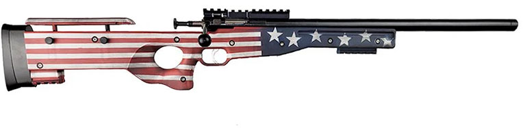Crickett Precision Old Glory Single Shot Rifle KSA2150-OG, 22 LR, 16 1/8" Threaded, Old Glory Cerakote Stock, Blued Steel Finish