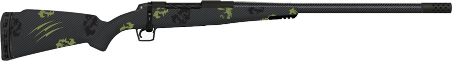 Fierce Carbon Rogue Rifle ROG7PRC20BF, 7mm PRC, 20" Bull Barrel, Radial Brake, Black/Forest Finish