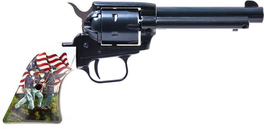 Heritage Rough Rider Civl War Rimfire Revolver RR22B4CV, 22 LR, 4 3/4", Civil War Grip, Blue Finish, 6 Rd