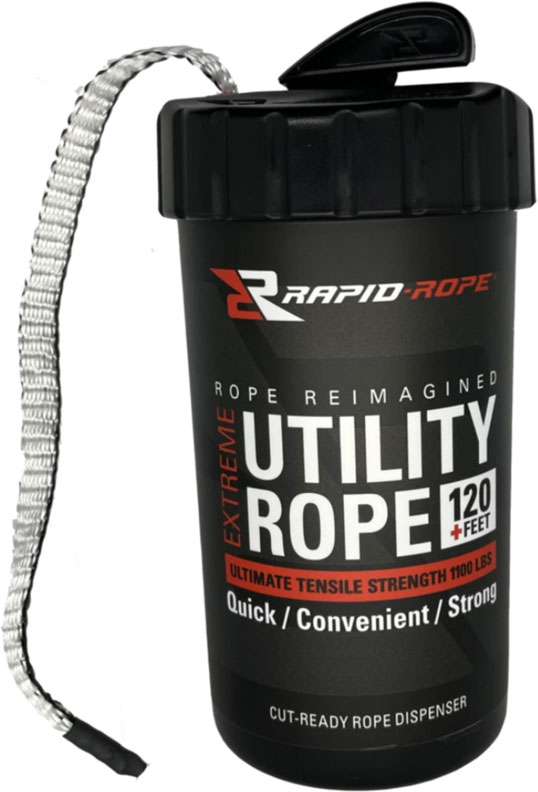 Rapid Rope Canister Extreme Utility Rope, 120 Feet, 1100 Lb Tensile Strength, White (RRCW6003)