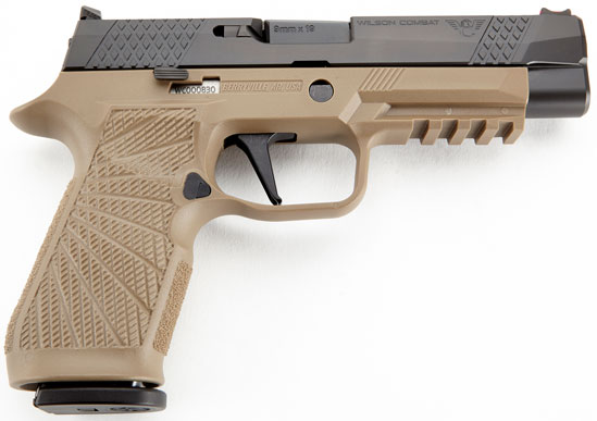 Wilson Combat Sig P320 Pistol WCP320F9T, 9mm, 4.7 in, FDE Grip, Black Finish, 17 Rd