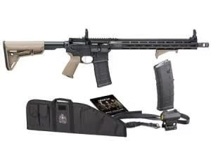 Springfield Saint Victor Bundle Semi-Auto Rifle w/Vortex Crossfire STV916556FP-GU23, 223 Remington/5.56 NATO, 16", 6 Position Stock, FDE Finish, 30 Rds