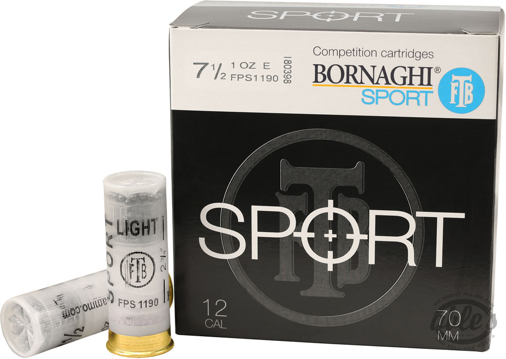 Bornaghi Sport Target Loads T1SPORTLIGHT288, 12 Gauge, 2-3/4", 1 oz, 1200 fps, #8 Shot, 25 Rd/bx