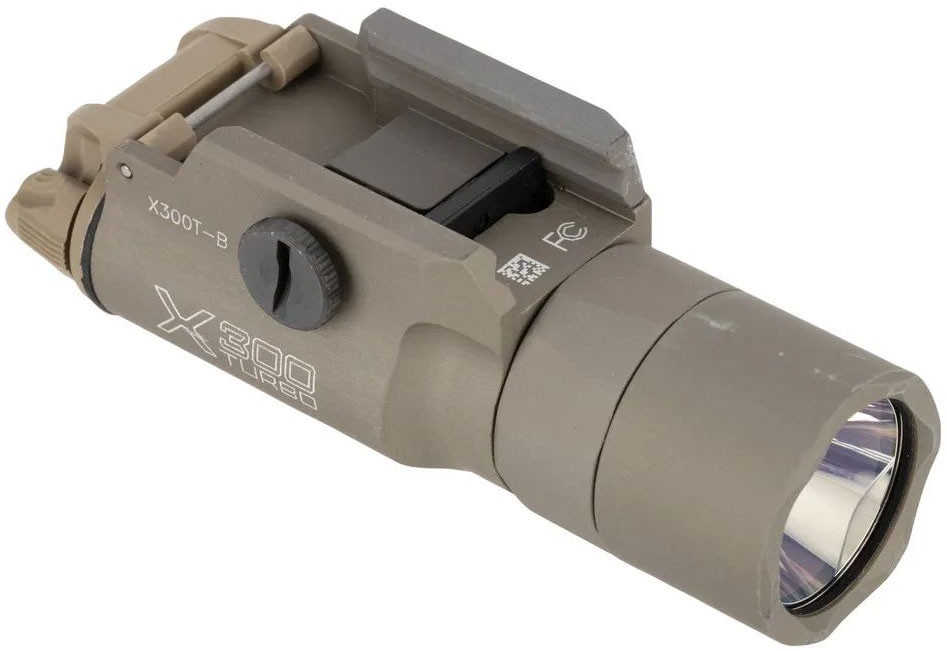 Surefire X300TB Turbo Gun Light (X300T-B-TN) 650 Lumens, 514 Meters Beam, White LED, Tan Anodized Aluminum