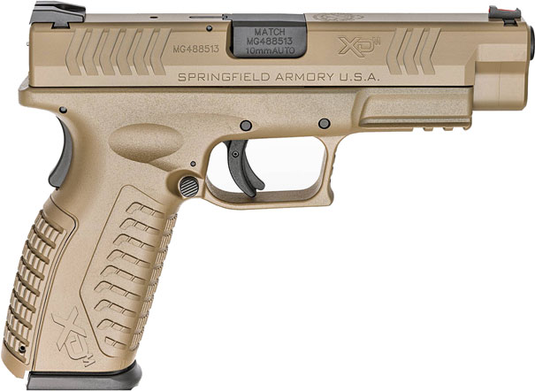 Springfield XDM Essential Package Semi-Auto Pistol XDM94510FHCE, 10mm, 4.5 in, Polymer Grip, FDE Finish, 15 Rd
