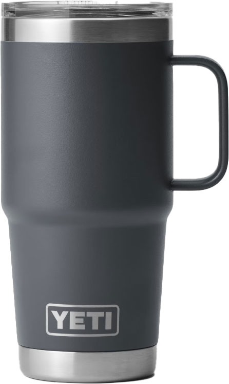 Yeti Rambler 20oz Travel Mug w/ StrongHold Lid (21071501169) Stainless Steel, Charcoal