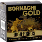 Bornaghi Gold High Brass Dove Loads 20GOLDDOVE286, 20 Gauge, 2-3/4", 1 oz, 1330 fps, #6 Shot, 25 Rd/bx