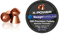 Stoeger X-Power Pellets, .177 Cal / 4.5mm, 10.19 gr, 500 count (30368)
