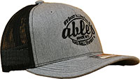 Able's Mesh Youth Cap Heather Gray, Black Mesh (ACHGBY)