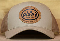 Able's Mesh Cap Leather Patch, Tan (ACLPT)