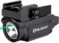 Olight Baldr Mini Tactical Light, 600 Lumens, Black Finish, White LED, Green Laser (BALDRMINIBK)