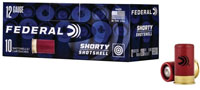 Federal Shorty Shotshells SH1298, 12 Gauge, 1-3/4", 15/16 oz, 1145 fps, #8 Shot, 10 Rd/bx