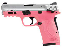 Smith & Wesson M&P380 Shield EZ M2.0 Pistol 13282, 380 ACP, 3.6 in, Pink Synthetic, Stainless Finish, 8 Rd