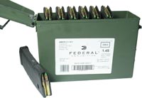 Federal Lake City XM855 Green Tip Combo XM855BUNDLE, 5.56mm NATO, Steel Core Penetrator, 62 Gr, 210 Rd w/7 Mags & Can