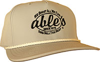 Able's Mesh Cap Gray, White Rope (ACGWROPE)