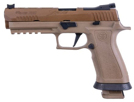 Sig P320 Pistol 320X59BASCOY, 9mm Luger, 5", Coyote Polymer Grips, Stainless Steel Finish, 21 Rds