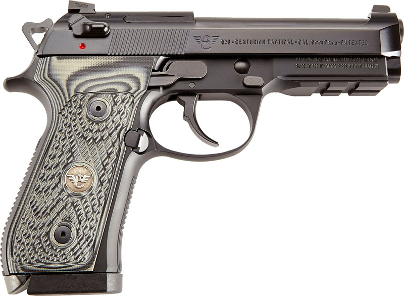 Beretta Wilson Combat 92G Centurion Tactical Pistol WCBER92CT9, 9mm, 4.3", G10 Black/Gray Grips, Black Finish, 20 Rd