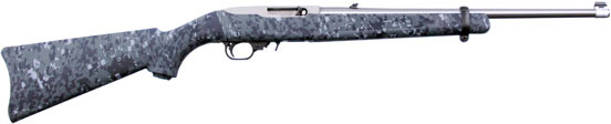 Ruger 10/22 Carbine Rifle 1288, 22 Long Rifle, 18.5 in,Synthetic Stock, Stainless Barrel, Navy Digital Camo Finish