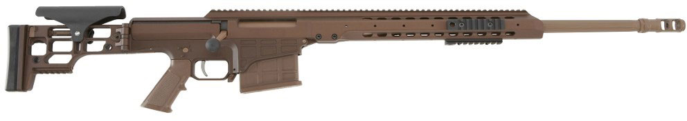 Barrett MRAD Bolt Action Repeater Rifle 14349, 338 Lapua Magnum, 24" Fluted, Folding Stock, Multi-Role Brown Finish