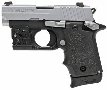 Sig P238 Two-Tone Viridian Laser Pistol 238380TVRL, 380 ACP, 2.7 in, Synthetic Grip, Two-Tone Finish, Extended Mag, 7 Rd