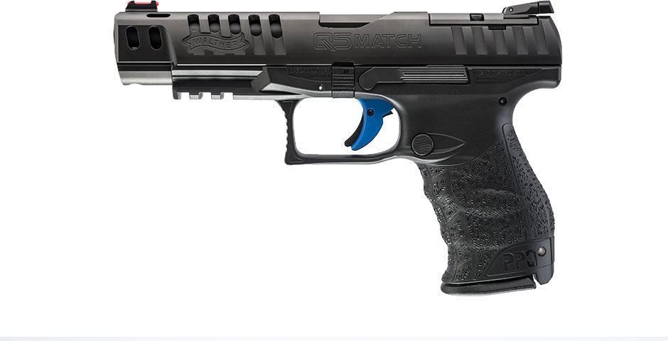 Walther PPQ M2 Q5 Match Pistol 2846926, 9mm, 5 in, Polymer Grip, Black Finish, 15 Rd