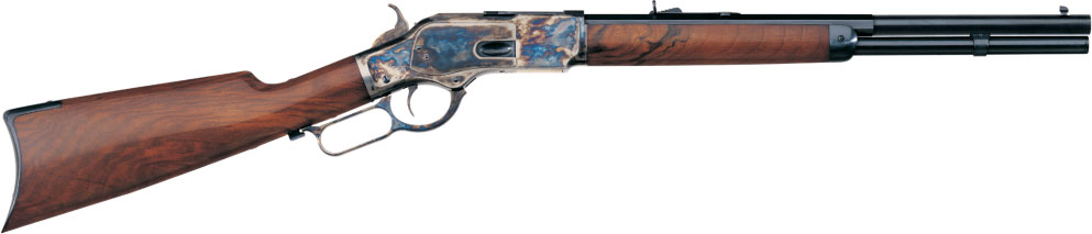Uberti 1873 Half Octagon Barrel Rifle 342445, 357 Magnum, 18", A-Grade Walnut Stock, Blue Case-Hardened Steel Frame