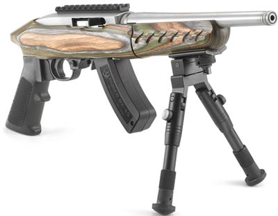 Ruger 22 Charger Takedown Pistol 4920, 22 Long Rifle, 10 in, Green Mountain Laminate Stock, Stainless Finish, 15 Rd