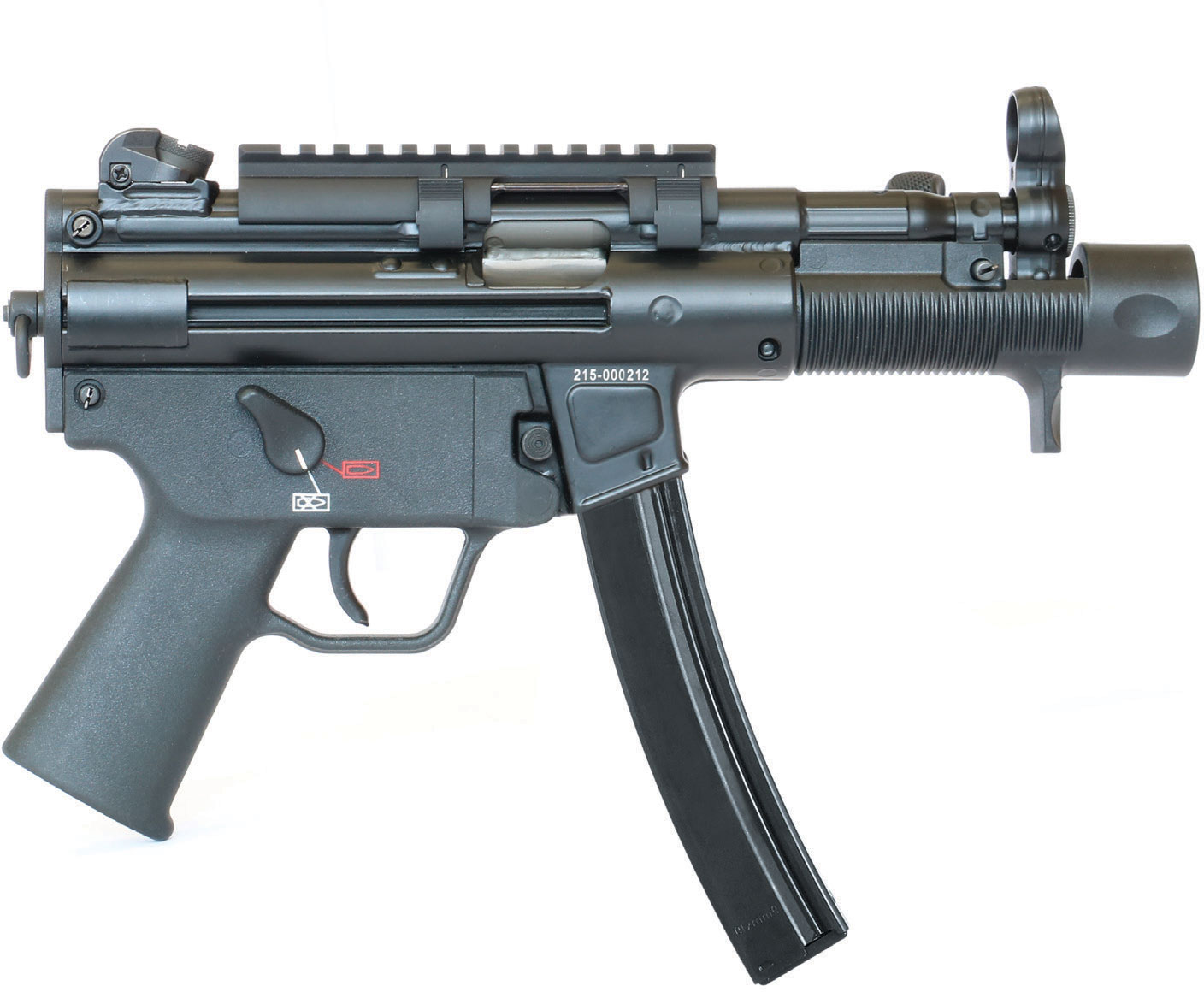 Heckler & Koch SP5K Semi-Auto Pistol 750900-A5, 9mm, 4.53 in, Black Grip, Black Finish, 10 Rds