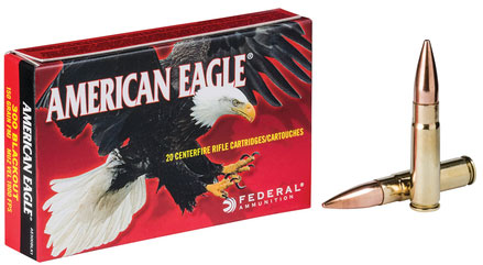 Federal American Eagle Rifle Ammunition AE300BLK1, 300 AAC Blackout, FMJ-BT, 150 GR, 20 Rd/bx