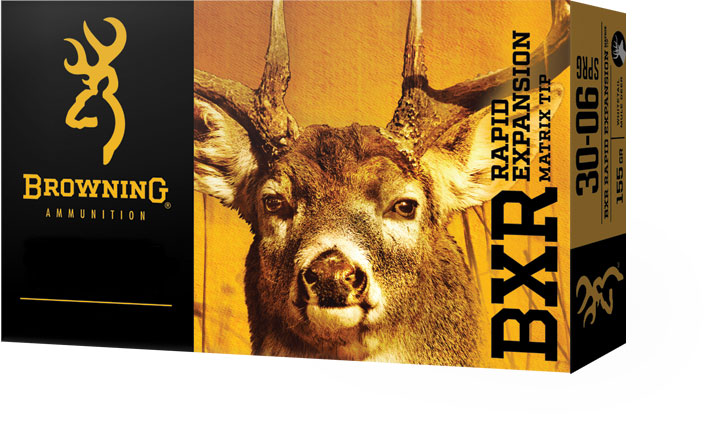 Browning BXR Rapid Expansion Rifle Ammunition B192130061, 30-06 Springfield, BXR, 155 GR, 2920 fps, 20 Rd/bx