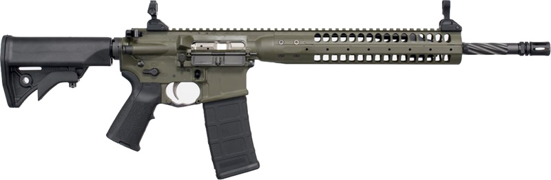 LWRC Individual Carbine SPR ICR5ODG16SPR, 5.56mm NATO, 16.1 in, Magpul MIAD Stock, Cerakote OD Green Finish, 30 Rd