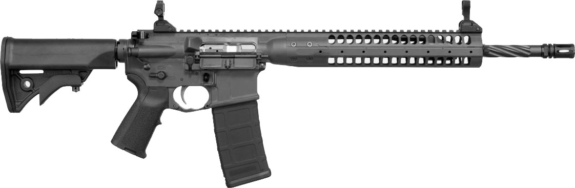 LWRC Individual Carbine M6 SPR ICR5B16SPR, 5.56mm NATO, 16.1 in, Magpul MIAD Stock, Black Finish