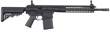 LWRC REPR Semi-Auto Rifle REPRR7BF16, 7.62x51mm NATO, 16 in Spiral Fluted Barrel, SOPMOD Stock, Black Finish, 20 Rd